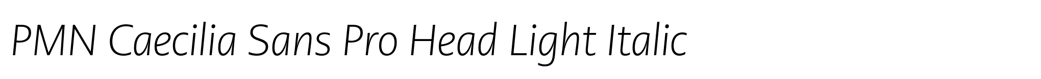 PMN Caecilia Sans Pro Head Light Italic image